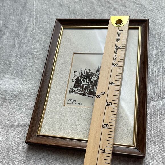 Vintage Tom Berger “1969 “Proof” Lace House print framed . - Picture 6 of 7